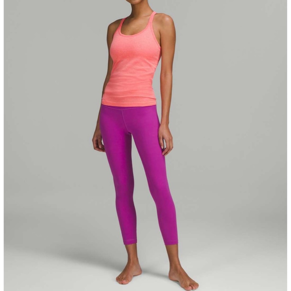 lululemon athletica Pink Tank Top & Purple Leggings Set